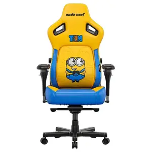 AndaSeat Kaiser 4 L Large V2 Gaming Chair, ArteDiPelle Synthetic Leather, High-Density Cold-Cure Foam, 6D Adjustable Armrest, Minions BOB