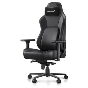 Anda Seat Phantom 4 Pro Office Gaming Chair, Ergonomic Dynamic Lumbar Support, High Back Reclining 90-135 Degrees, Magnetic Head Pillow, 3D 360 Degree Rotating Armrests, Height Adjustable, Black PVC, AD18YSDC-72-BD-PV-B02