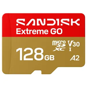 SanDisk Extreme GO microSDXC Card, 128GB, UHS-I, 5K and 4K UHD Video, Up to 240MB/s Read, A2 U3 V30, High-Speed for Android Action Camera and Gaming, SDSQXGN-128G-GN6MN
