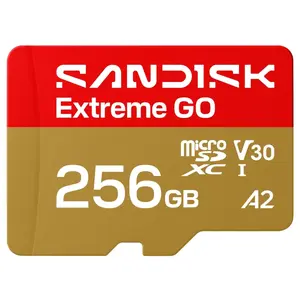 SanDisk Extreme GO microSDXC Card, 256GB, UHS-I, 5K and 4K UHD Video, Up to 240MB/s Read, Up to 160MB/s Write, A2 U3 V30, SDSQXGN-256G-GN6MN