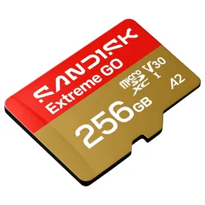 SanDisk Extreme GO microSDXC Card, 256GB, UHS-I, 5K and 4K UHD Video, Up to 240MB/s Read, Up to 160MB/s Write, A2 U3 V30, SDSQXGN-256G-GN6MN