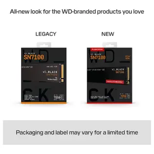 WD Black SN7100 1TB NVMe SSD, PCIe Gen4 M.2 2280, Up to 7,250MB/s Read Speed, Next Gen TLC 3D NAND, WDS100T4X0E (Brand New - Without Warranty)