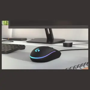 Logitech G G102 2nd Gen Light Sync Gaming Mouse, 8000 DPI, 6 Programmable Buttons, RGB, Black