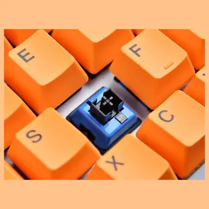 Rapoo ESK750 RGB Backlit Mechanical Gaming Keyboard, 98-Key Compact Layout, 60 Million Keystrokes Mechanical Switches, Full-Key Conflict-Free N-Key Rollover, Wired USB Plug-and-Play, Orange Grey Black, ESK750-98