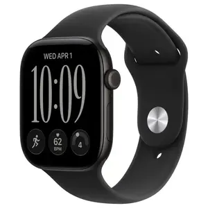 Apple Watch Series 12 (GPS) 46mm OLED LTPO Display, 64GB Storage, Aluminum Case with Sand Sport Band, Dark Bronze, Light Gold, Black, Space Gray