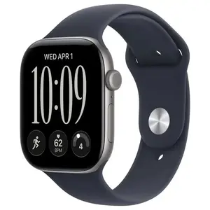 Apple Watch Series 12 (GPS) 46mm OLED LTPO Display, 64GB Storage, Aluminum Case with Sand Sport Band, Dark Bronze, Light Gold, Black, Space Gray