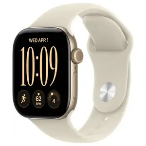 Apple Apple Watch Series 12 (GPS) 42mm, 64GB Storage, Water and Dust Resistant, Sand Sport Band, Dark Bronze Light Gold Black Space Gray