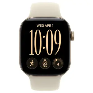 Apple Apple Watch Series 12 (GPS) 42mm, 64GB Storage, Water and Dust Resistant, Sand Sport Band, Dark Bronze Light Gold Black Space Gray