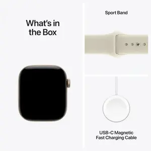 Apple Apple Watch Series 12 (GPS) 42mm, 64GB Storage, Water and Dust Resistant, Sand Sport Band, Dark Bronze Light Gold Black Space Gray
