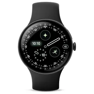 Google Pixel Watch 4 Smartwatch, 41mm Actua 360 Domed Display, 32GB Storage, LTE, Matte Black Case