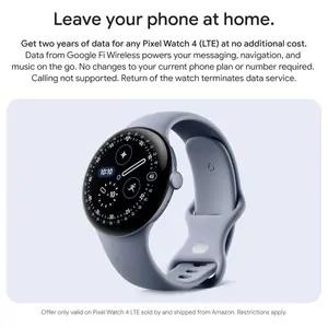 Google Pixel Watch 4 Smartwatch, 41mm Actua 360 Domed Display, 32GB Storage, LTE, Matte Black Case