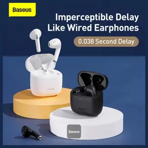 Baseus True Wireless Earphones Bowie, Bluetooth V5.0, 0.038s Low Latency Mode, ENC Calls With MEMS Microphones, Dual Device Switching, Type-C Flash Charge, Baseus Bowie E8 Black