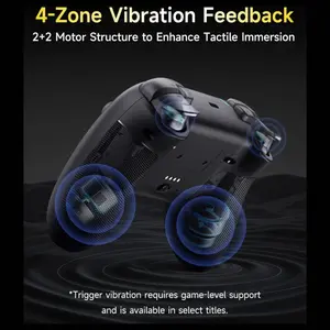 EasySMX X05Pro Wireless PC Gaming Controller with Smart Charging Dock, Hall Effect Joysticks, 1000Hz Polling, Dual-Stage Linear Triggers, PC Android iOS Switch Compatible, Black