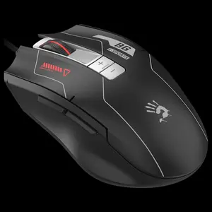 Bloody ES8 Esports Gaming Mouse, 6000 CPI, 7 Programmable Buttons, 1000 Hz Report Rate, 1 ms Key Response, Sports Black