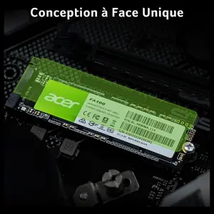 Acer FA100 M.2 2280 SSD, 512GB, PCIe Gen3 x4 NVMe, Up to 3300MB/s Read Speed, HMB and SLC Cache, BL.9BWWA.119