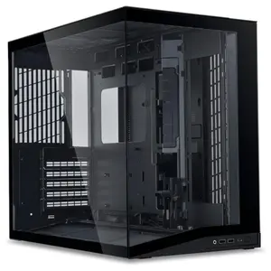 Lian Li O11D Mini V2 Compact ATX Mid-Tower PC Case, Pillar-Less Tempered Glass, Adjustable I-O, GPU Anti-Sag Brackets, Black