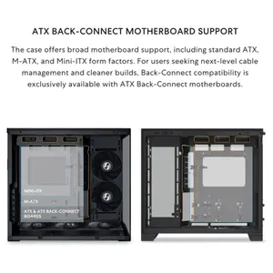 Lian Li O11D Mini V2 Compact ATX Mid-Tower PC Case, Pillar-Less Tempered Glass, Adjustable I-O, GPU Anti-Sag Brackets, Black