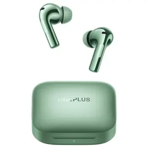 OnePlus Buds 3 Truly Wireless Bluetooth Earbuds, Up to 49dB Smart ANC, Hi-Res Sound Quality, Sliding Volume Control, 10mins Fast Charging for 7 Hours, Up to 44 Hours Playback, Green