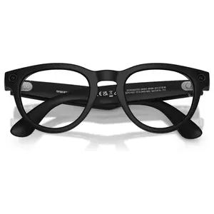 RayBan Meta Headliner Gen 2 Smart Glasses with Meta AI, Low Bridge Fit, 12MP Ultra-Wide Camera, 3K Ultra HD Video, 32GB Flash Storage, Open-Ear Audio, 50 Size, Matte Black