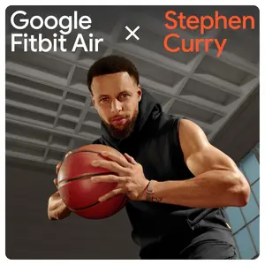 Google Fitbit Air Special Edition Stephen Curry Screenless Tracker, Fitness Heart Rate and Sleep Tracking, Personalized AI-Powered Coaching, Up to 7 Days Battery Life, Works with iOS and Android, Rye