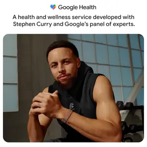 Google Fitbit Air Special Edition Stephen Curry Screenless Tracker, Fitness Heart Rate and Sleep Tracking, Personalized AI-Powered Coaching, Up to 7 Days Battery Life, Works with iOS and Android, Rye