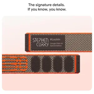 Google Fitbit Air Special Edition Stephen Curry Screenless Tracker, Fitness Heart Rate and Sleep Tracking, Personalized AI-Powered Coaching, Up to 7 Days Battery Life, Works with iOS and Android, Rye