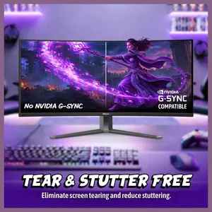 AOC AGON 34" Curved Gaming Monitor AGP346UCSD, 3440x1440 UWQHD QD-OLED 360Hz, 0.03ms, HDR 500 True Black, NVIDIA G-SYNC Compatible