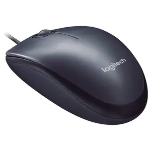 Logitech M90 Wired USB Mouse, 1000 DPI Optical Tracking, 3 Buttons, Ambidextrous