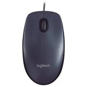 Logitech M90 Wired USB Mouse, 1000 DPI Optical Tracking, 3 Buttons, Ambidextrous