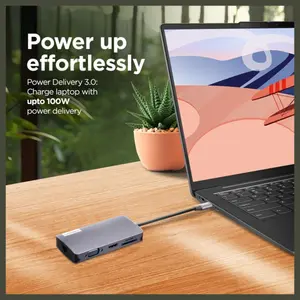 Lenovo 150 USB-C Travel Dock, USB-C DP Alt-Mode, Up To 100W Charging, HDMI And VGA, 3 x USB-A, SD And TF Card Readers, RJ45 Gigabit Ethernet
