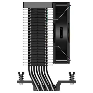PCCOOLER R400 ARGB CPU Air Cooler, 180W TDP, 4x6mm Heat Pipes, 92mm ARGB PWM Fan 800-2200RPM, Intel LGA1851/1700 and AMD AM5/AM4, Black