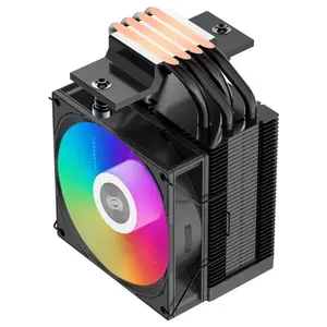 PCCOOLER R400 ARGB CPU Air Cooler, 180W TDP, 4x6mm Heat Pipes, 92mm ARGB PWM Fan 800-2200RPM, Intel LGA1851/1700 and AMD AM5/AM4, Black