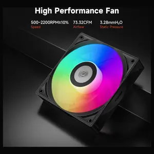 PCCOOLER CPS RT500 Digital ARGB BK CPU Air Cooler, Digital Display, 4/5/6 Heat Pipes, Quiet Tower Cooler, Intel LGA 115X/1200/1700/1851 and AMD AM4/AM5
