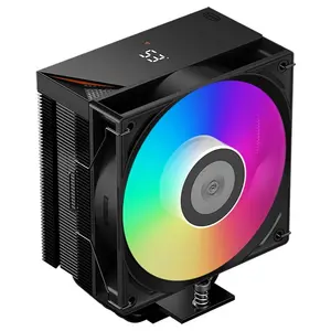PCCOOLER CPS RT400 Digital ARGB CPU Air Cooler, Digital Display, 4x6mm Direct-Contact Copper Heat Pipes, 120mm PWM ARGB Fan 600-1600RPM, Up To 180W TDP, 157mm Height, BK CPS RT400 Digital ARGB BK