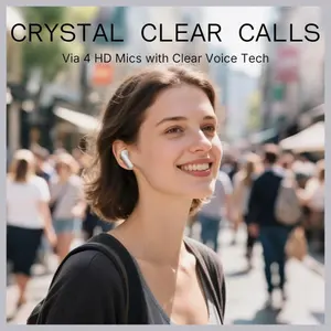 CMF By Nothing Buds 2A Wireless Earbuds, 42dB Hybrid ANC, 12.4mm Dynamic Driver, 4 Mics Clear Call, Light Gray