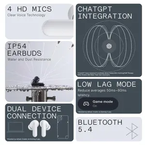 CMF By Nothing Buds 2A Wireless Earbuds, 42dB Hybrid ANC, 12.4mm Dynamic Driver, 4 Mics Clear Call, Light Gray