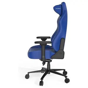DXRacer Craft Pro Plus Craft Series Classic Gaming Chair, Extra Wide And Thick Seat Cushion, 4D Adjustable Armrests, Built-In Lumbar Support, Memory Foam Headrest, Indigo, CRA-PR001-I-H1