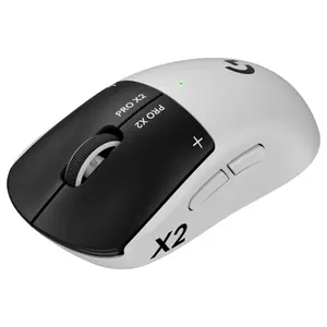 Logitech PRO X2 SUPERSTRIKE Lightspeed Wireless Gaming Mouse, HERO 2 Sensor Up to 88G and 888 IPS, Customizable Click Haptics, USB-C Charging, POWERPLAY Compatible, 910-007778