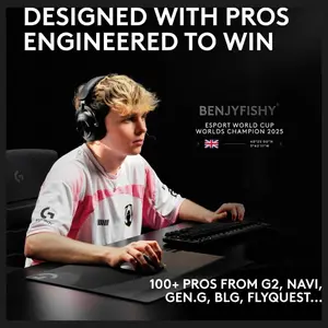 Logitech PRO X2 SUPERSTRIKE Lightspeed Wireless Gaming Mouse, HERO 2 Sensor Up to 88G and 888 IPS, Customizable Click Haptics, USB-C Charging, POWERPLAY Compatible, 910-007778
