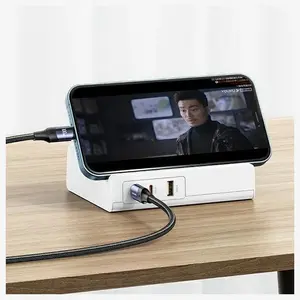 USAMS US-CC160 P1 USB Extension Socket, 65W Super Si Fast Charging, 3 AC Outlets, 2 Type-C and 1 USB Ports, QC and Dual PD, 110-240V 50HZ 10A