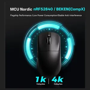 ATK VXE Dragonfly R1 Pro MAX Wireless Gaming Mouse, PAW3395 Sensor Up to 26000 DPI, 4K Polling Rate, 150Hr Battery, Dual-Mode 2.4G and Wired, Black