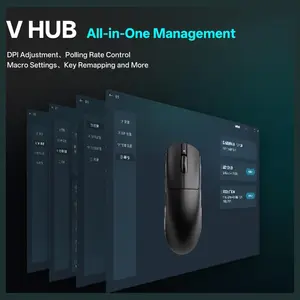 ATK VXE Dragonfly R1 Pro MAX Wireless Gaming Mouse, PAW3395 Sensor Up to 26000 DPI, 4K Polling Rate, 150Hr Battery, Dual-Mode 2.4G and Wired, Black