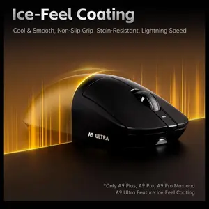ATK Dragonfly A9 Plus 2.0 Wireless Gaming Mouse, PAW3395 Sensor, Up to 26000 DPI, 1K Polling Rate, 240Hr Battery, Tri-Mode 2.4G Bluetooth and Wired, White