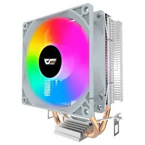 DarkFlash ICE200 Pro Tower CPU Air Cooler, 2 Heat Pipes, 90mm Fan Up to 1800RPM, 42CFM, 21.05dBA, ICE200PRO White