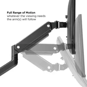 MXG BMA-36 Triple Montior Pole Mounted Premium Aluminum Spring-Assisted Monitor Arm
