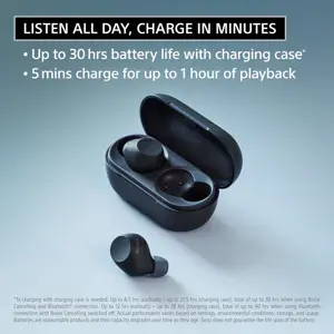 Sony WF-C710N Truly Wireless Noise Canceling Earbuds, Up To 30-Hour Battery, Glass Blue