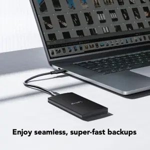 Lexar SL300 Portable SSD, 2TB, USB-C USB 3.2 Gen 2, Up To 1050MB/s Read, Drop Resistant Up To 6.6', LSL300002T-RNBNG