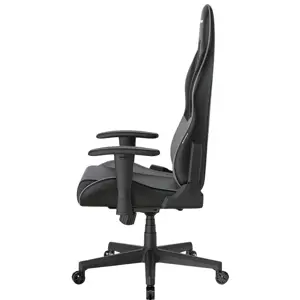 DXRacer Prince Series Gaming Chair, Racing Style, Cooling Gel Headrest, Lumbar Support, 2D Armrest, 90-135 Degree Recline, PVC Leather, Black Grey