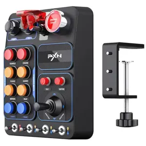 PXN CB1 Control Button Box Simulation Controller, 30 Programmable Buttons, RGB Lighting, USB Type-C, PC