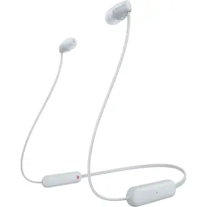 Sony WI-C100 Wireless In-Ear Bluetooth Headphones with Built-in Microphone | White